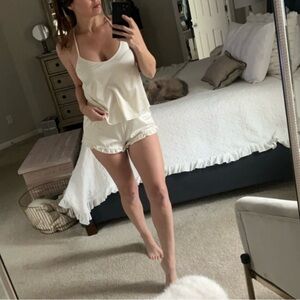 Express ivory  Pajama Set with Loose Camisole and Shorts